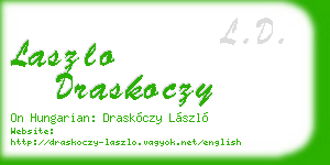laszlo draskoczy business card